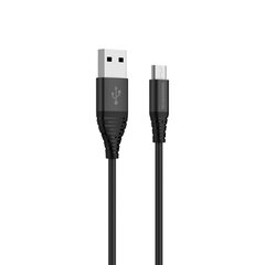 Riversong kabelis Alpha S USB - microUSB 1,0m 2,4A juodas CM32 цена и информация | Borofone 43757-uniw | hansapost.ee