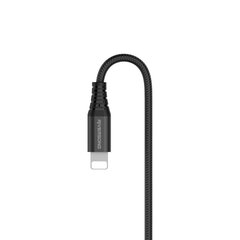 Riversong kabelis Alpha S USB - Lightning 1,0m 2,4A juodas CL32 цена и информация | Кабели для телефонов | hansapost.ee