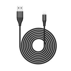 Riversong kabelis Alpha S USB - Lightning 1,0m 2,4A juodas CL32 цена и информация | Кабели для телефонов | hansapost.ee