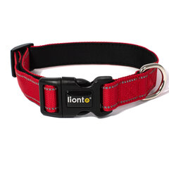 Ошейник для собак Lionto, красный, разные размеры цена и информация | Ошейники, подтяжки для собак | hansapost.ee