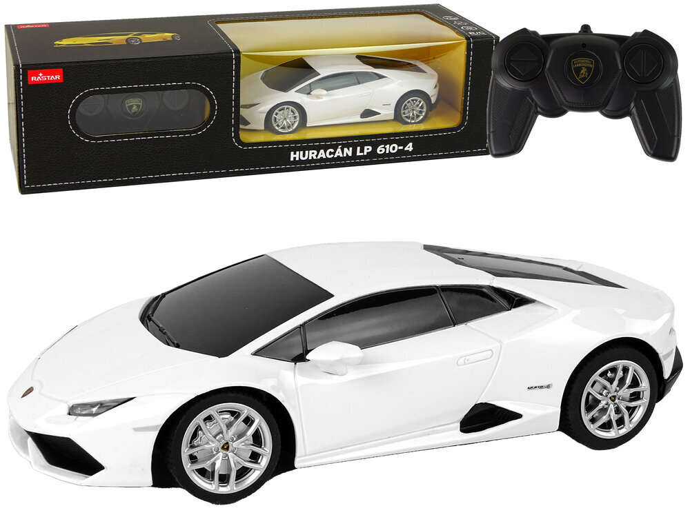 Auto Lamborghini Huracan koos kaugjuhtimispuldiga Rastar, valge цена и информация | Mänguasjad poistele | hansapost.ee