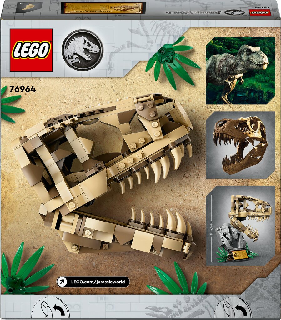 76964 Lego® Jurassic World dinosauruste fossiilid: türannosauruse pealuu hind ja info | Klotsid ja konstruktorid | hansapost.ee