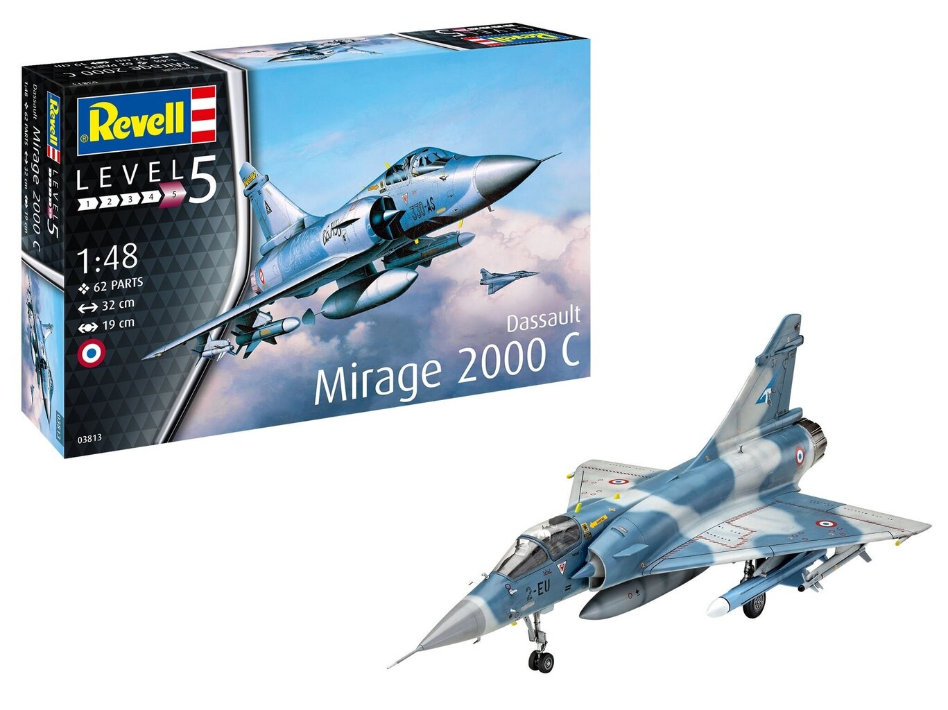 Konstruktor Revell - Dassault Mirage 2000C, 1/48, 03813 hind ja info | Klotsid ja konstruktorid | hansapost.ee