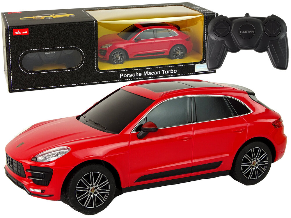 Auto Porsche Macan Turbo koos kaugjuhtimispuldiga Rastar, punane цена и информация | Mänguasjad poistele | hansapost.ee