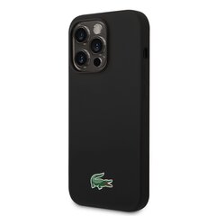 Lacoste Liquid Silicone Microfiber Croc Logo MagSafe Case for iPhone 15 Pro Max Black цена и информация | Чехлы для телефонов | hansapost.ee