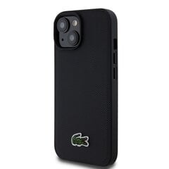 Lacoste Iconic Petit Pique Woven Logo MagSafe Case for iPhone 15 Black цена и информация | Чехлы для телефонов | hansapost.ee