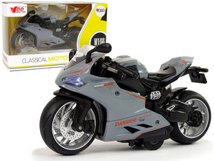 Игрушечный мотоцикл Lean Toys, серый цена и информация | Игрушки для мальчиков | hansapost.ee