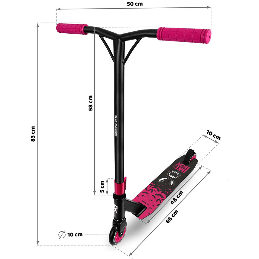 Tõukeratas SOKE EVO (1623-801217) Ruby (Batboy) 100mm price and information | Tõukerattad | hansapost.ee