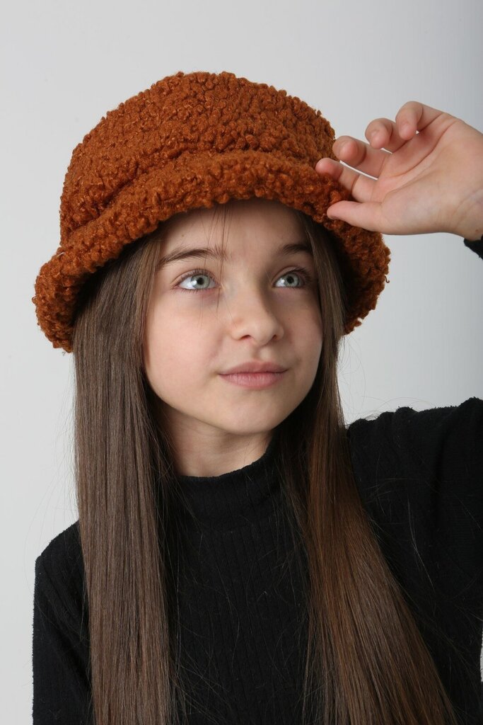 Tüdruku müts, pruun цена и информация | Mütsid, sallid, kindad tüdrukutele | hansapost.ee