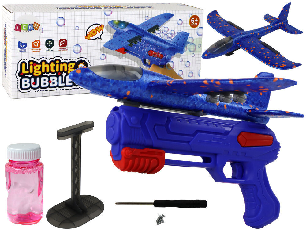Seebimullidega püstol-lennuk Lean Toys, sinine hind ja info | Ranna- ja õuemänguasjad | hansapost.ee