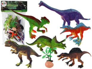 Dinosauruste kujude komplekt koos tarvikutega Lean Toys, 6 tk. hind ja info | Mänguasjad poistele | hansapost.ee