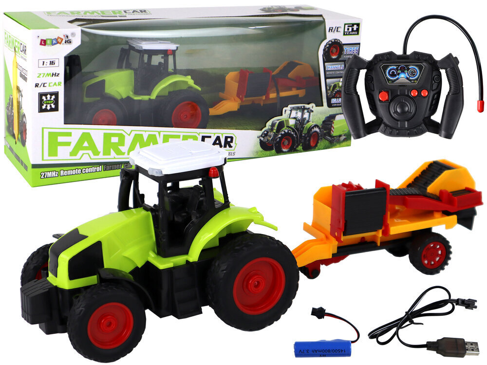 Puldiga traktor koos haagisega Lean Toys цена и информация | Mänguasjad poistele | hansapost.ee