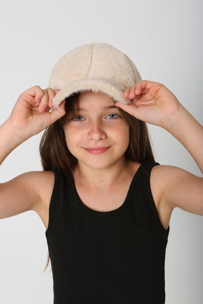 Tüdruku müts, beeži värvi цена и информация | Mütsid, sallid, kindad tüdrukutele | hansapost.ee