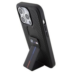 BMW BMHCP15XGSPPRK iPhone 15 Pro Max 6.7" czarny|black hardcase Grip Stand Smooth & Perforated цена и информация | Чехлы для телефонов | hansapost.ee