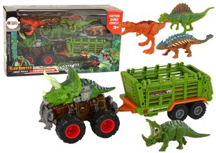 Dinosauruste komplekt auto ja haagisega Dino Hunter цена и информация | Игрушки для мальчиков | hansapost.ee