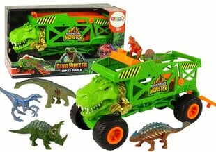 Auto koos dinosaurustega Lean Toys, roheline hind ja info | Mänguasjad poistele | hansapost.ee