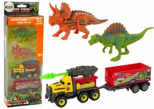 Dinozaurų rinkinys su automobiliu ir priekaba цена и информация | Dino Hunter Товары для детей и младенцев | hansapost.ee