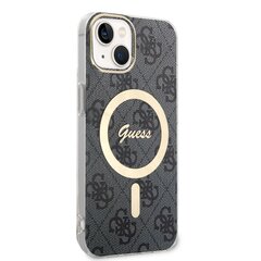 Чехол Guess 4G IML MagSafe Compatible Case для iPhone 14, черный цена и информация | Чехлы для телефонов | hansapost.ee