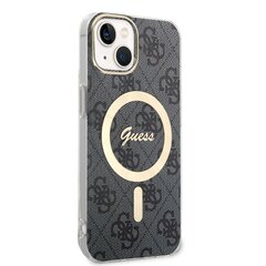 Guess 4G IML MagSafe Compatible Case for iPhone 14 Black hind ja info | Telefonide kaitsekaaned ja -ümbrised | hansapost.ee