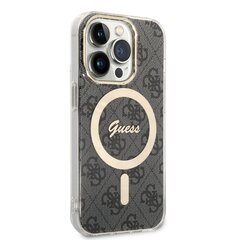 Чехол Guess 4G IML MagSafe Compatible Case для iPhone 14 Pro, черный цена и информация | Чехлы для телефонов | hansapost.ee