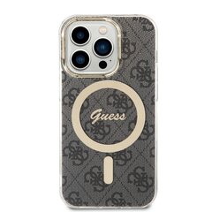 Чехол Guess 4G IML MagSafe Compatible Case для iPhone 14 Pro, черный цена и информация | Чехлы для телефонов | hansapost.ee