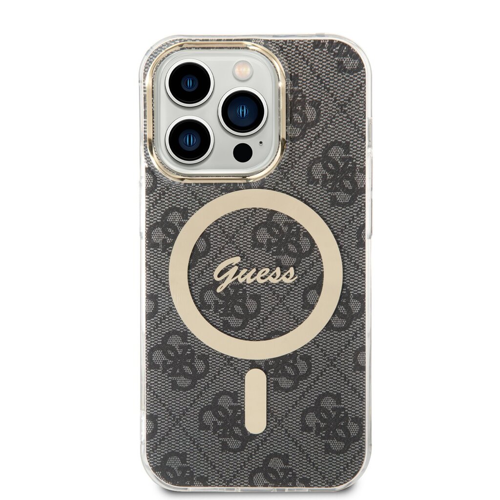Guess 4G IML MagSafe Compatible Case for iPhone 14 Pro Black hind ja info | Telefonide kaitsekaaned ja -ümbrised | hansapost.ee
