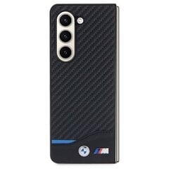 BMW BMHCZFD522NBCK Z Fold5 F946 czarny|black Leather Carbon цена и информация | Чехлы для телефонов | hansapost.ee