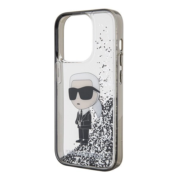 Karl Lagerfeld KLHCP15LLKKNSK iPhone 15 Pro 6.1" Liquid Glitter Ikonik цена и информация | Telefonide kaitsekaaned ja -ümbrised | hansapost.ee