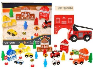 Puidust klotside komplekt Miestelis, 47 o. hind ja info | Beebide mänguasjad | hansapost.ee