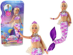 Кукла русалка Lean Toys, фиолетовая цена и информация | Игрушки для девочек | hansapost.ee