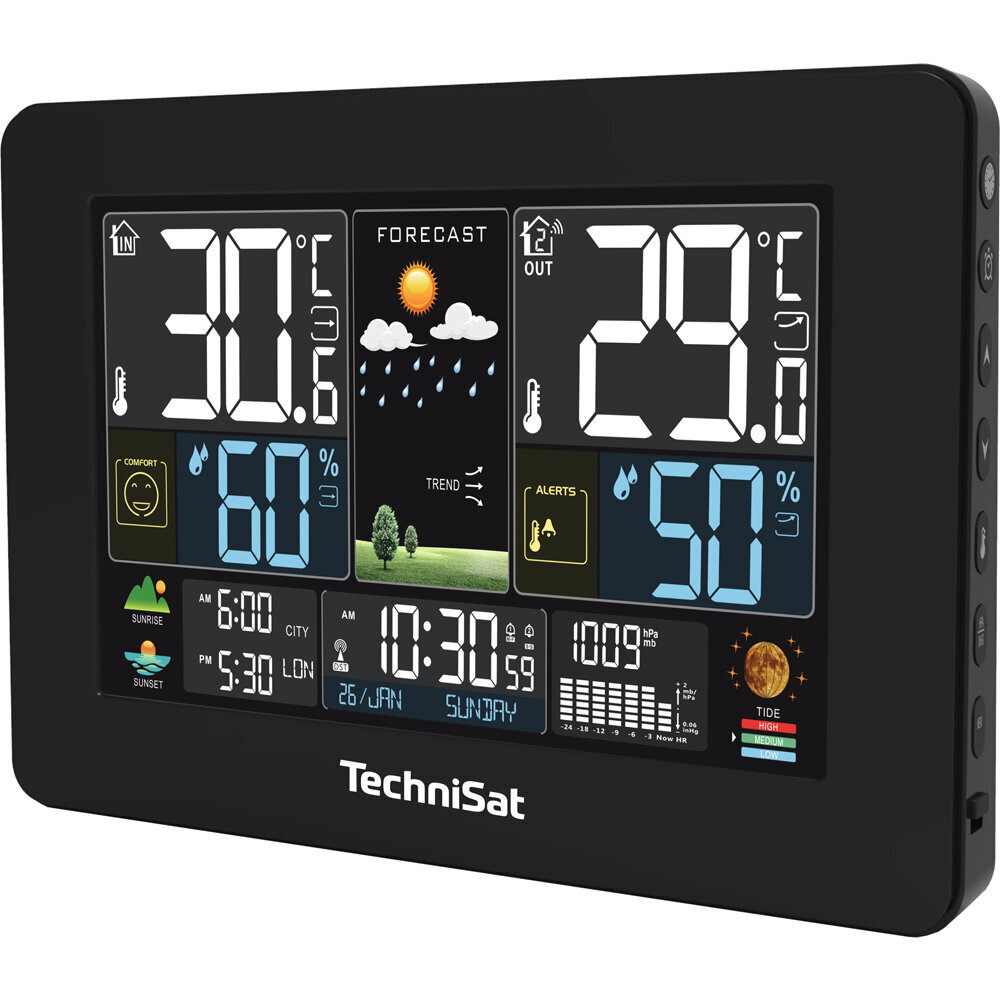 Technisat ilmajaam Imeteo X5 Sensor Kell Äratuskell Termomeeter Baromeeter hind ja info |  Termomeetrid ja niiskuse mõõtjad | hansapost.ee
