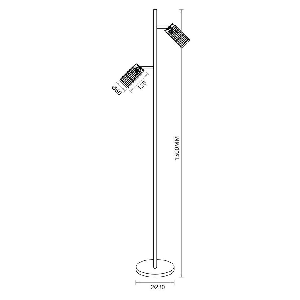 Milagro põrandalamp Vertical ML0310 цена и информация | Põrandalambid | hansapost.ee