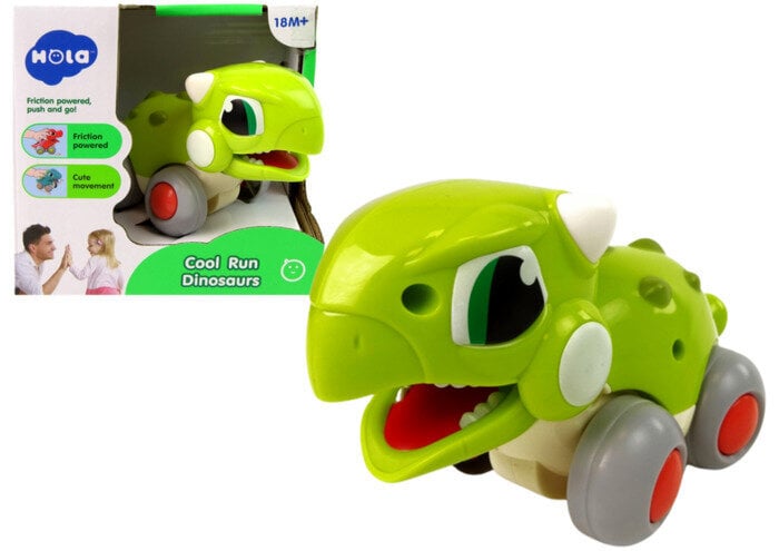 Mängudinosaurus ratastel, roheline цена и информация | Beebide mänguasjad | hansapost.ee