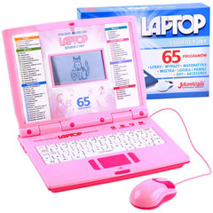 Sülearvuti poola-inglise keeles koos 65 funktsiooniga, roosa цена и информация | Развивающие игрушки для детей | hansapost.ee