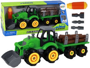 Traktor koos tarvikute ja muude lisadega Lean Toys цена и информация | Игрушки для мальчиков | hansapost.ee