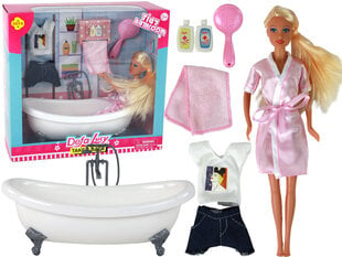 Nukk Lucy koos vannikomplektiga Lean Toys цена и информация | Игрушки для девочек | hansapost.ee