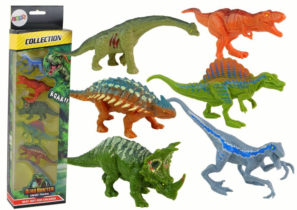 Kujukeste komplekt Lean Toys Dinosaurus, 6 tk. цена и информация | Mänguasjad poistele | hansapost.ee