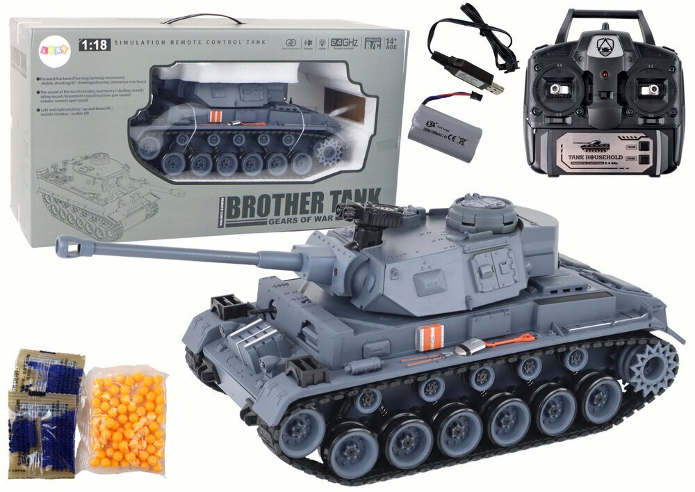 Tank koos puldiga Lean Toys, hall hind ja info | Mänguasjad poistele | hansapost.ee