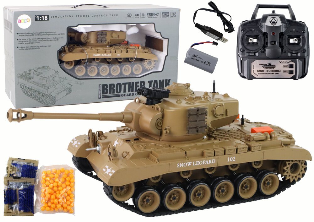 Tank koos puldiga Leopard 102 Lean Toys, pruun hind ja info | Mänguasjad poistele | hansapost.ee