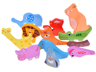 Värviline puidust pusle Loomad, 13 o. цена и информация | Развивающие игрушки для детей | hansapost.ee