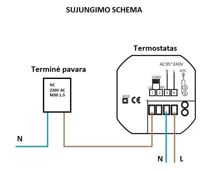 Nutitermostaat Spring TR8000-1WW, termostaat põrandaküttele, valge hind ja info | Põrandaküte | hansapost.ee