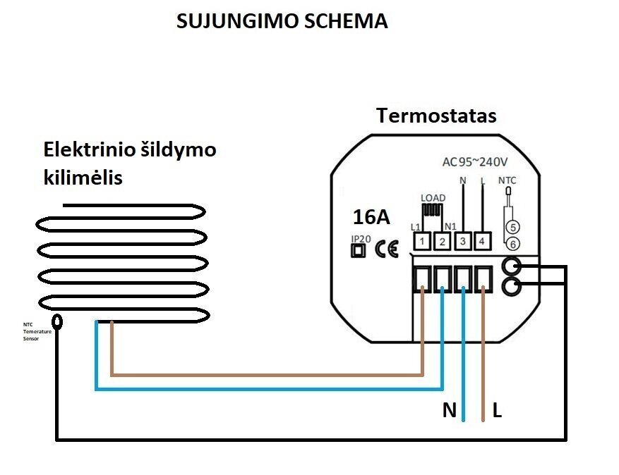 Nutitermostaat Spring TR8000-1WW, termostaat põrandaküttele, valge цена и информация | Põrandaküte | hansapost.ee