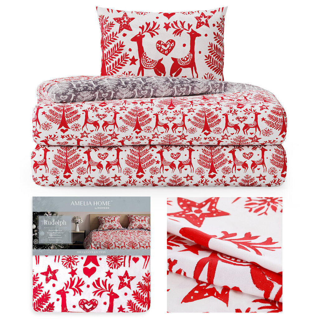 AmeliaHome voodipesukomplekt Snuggy Rudolph 200x200, 3-osaline hind ja info | Voodipesukomplektid | hansapost.ee