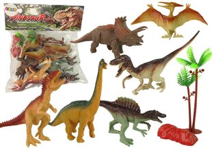 Dinosauruste figuuride komplekt koos tarvikutega Lean Toys, 8-osaline hind ja info | Mänguasjad poistele | hansapost.ee