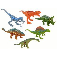 Dinosauruste figuuride komplekt Lean Toys, 6-osaline цена и информация | Игрушки для мальчиков | hansapost.ee