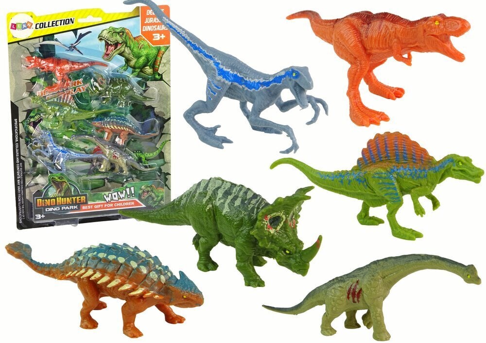 Dinosauruste figuuride komplekt Lean Toys, 6-osaline цена и информация | Mänguasjad poistele | hansapost.ee