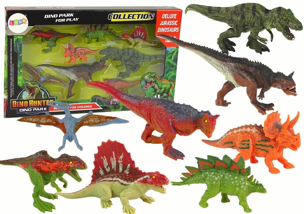 Dinosauruste figuuride komplekt Lean Toys, 8-osaline цена и информация | Mänguasjad poistele | hansapost.ee