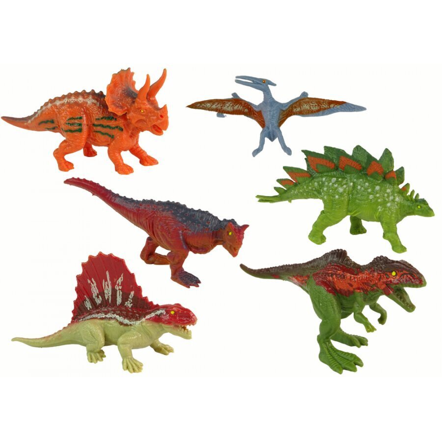 Dinosauruste figuuride komplekt Lean Toys, 6-osaline hind ja info | Mänguasjad poistele | hansapost.ee