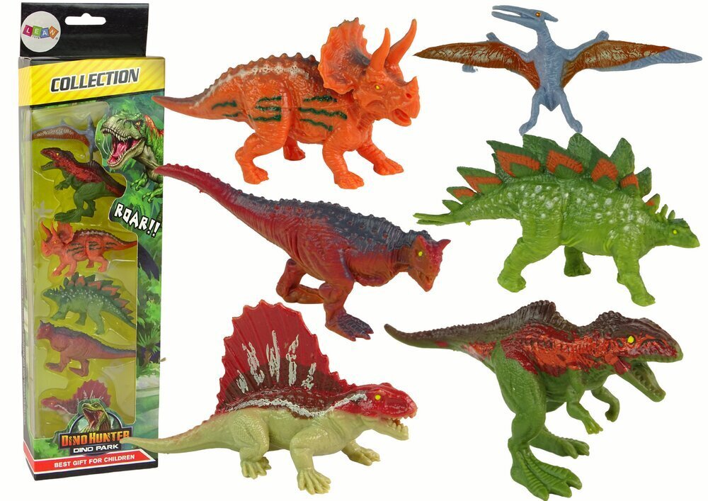 Dinosauruste figuuride komplekt Lean Toys, 6-osaline цена и информация | Mänguasjad poistele | hansapost.ee