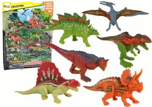 Dinosauruste figuuride komplekt Lean Toys, 6-osaline hind ja info | Mänguasjad poistele | hansapost.ee